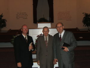 (L to R)  Pastor Alan Gaddy, Dr. Bob Lescelius, Dr. David Dickerson